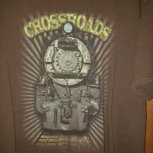 Mens Crossroads Large Brown T-shirt Chicago 2010 Graphic Tee